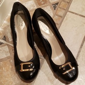 Alfani Step N Flex Tomina Black Wedge Pumps 9.5M